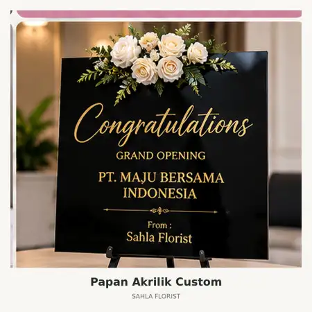 Papan Bunga Akrilik Tanggamus